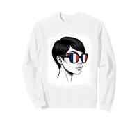 French Flag Sunglasses National Pride Style Sweatshirt