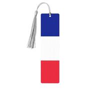 French Flag Tassel Bookmarks for Women, 5 Pc Wooden Study Supplies Book Accessories Set