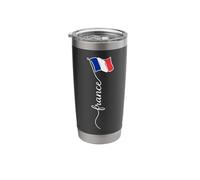 French Flag with Continuous Line Stainless Steel Insulated Tumbler