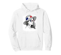 French Flag Woman Vacation Travel Style Pullover Hoodie