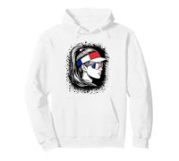 French Flag Woman Visor Sunglasses National Pride Pullover Hoodie
