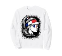 French Flag Woman Visor Sunglasses National Pride Sweatshirt