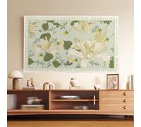 French Floral Print TV Dust Cover Waterproof And Heat Dissipating T Screen Protector For Wall Mounted Desktop Curved Screen Cover Cloth(Size:65IN(W151xH92CM),Color:B)