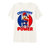 French Foodie Croissant Gallic Rooster Premium T-Shirt