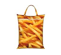 French Fries Burger Fast Food,Travel Dirty Laundry Bag Foldable Dirty Clothes Bag Durable Storage Bag