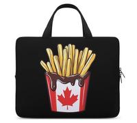 French Fries Canadian Flag Laptop Sleeve Bag with Handle 10inch