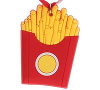 French Fries Chips Hanging Christmas Tree Decoration Silicone Ornament Novelty Bauble - Stocking Filler - Secret Santa - Colourful Multicoloured - Small Gift - Funny