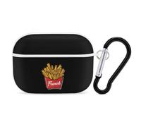 French Fries Compatible with Airpods Pro Case Cover Hard Cases with Durable Hanging Buckle Charging Visible LED