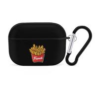 French Fries Compatible with Airpods Pro Case Cover Hard Cases with Durable Hanging Buckle Charging Visible LED