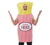 French Fries Costume - Fried Potato Outfit | Fast Food Chips Outfit | Portable Cosplay Funny Fast Food Costume Women Adults Halloween Role Play Accessory for Parties Events Stage Performance