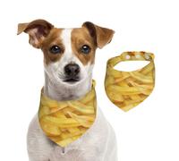 French Fries,Dog Bandanas Cotton Pet Scarf Adjustable Bibs for Pet,L