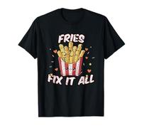 French Fries Fix It All, Fast Food French Fry Retro Vintage T-Shirt