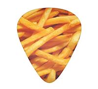 French Fries Guitar Picks Includes Thin Medium And Heavy Gauge Unique Guitar Gift For Bass Electric Acoustic Guitars Ukulele (12 Count)