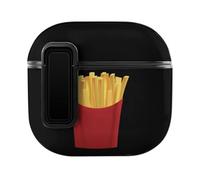 French Fries Hard Shell Case Skin Accessories Cover with Secure Lock Clip Compatible with AirPods 4