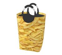 French Fries, Laundry Hamper, Collapsible Laundry Basket Large Durable Storage Bin with Handles 50L