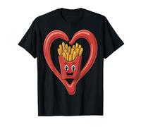 French Fries Love Kawaii Heart T-Shirt