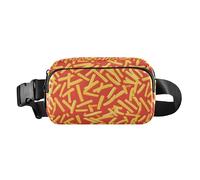 French Fries Pattern Fanny Pack for Women Men, Bumbag Crossbody Waist Packs with Adjustable Strap Belt Bag for Travel Workout Hiking