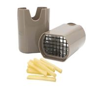 French Fries Potato Cutter, Manual Potato Chipper Chip Cutter for Home Kitchen Tools, Hand Potato Chipper with Vegetable Cutter Setting, Brown