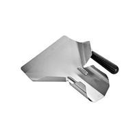 French Fries Shovel,Stainless Steel Fry Bagger Scooper Chip,Stainless Steel French Fry Scoop with Dual Handles for Snacks, Candy, Desserts (Silver Single Hand Grip, 23cm*20cm)