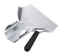 French Fries Shovel, Stainless Steel Popcorn Scoop French Fry Bagger Chip Serving Scooper with Single Handle/Double Handle for Home Kitchen(Size:Single Handle)