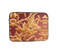 French Fries Thrown into the air Printed Shockproof Soft Shell Laptop Sleeve Suitable for Daily Office Work and Commuting 10 inch