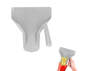 French Fry Bagger Scoop, Popcorn Scoop, Commercial Desserts Scooper for Popcorn, Chips, Candy, Hotels, Buffets, Quick Fill Tool for Bags & Boxes, Right Handle