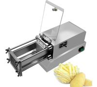 French Fry Cutter Machine, Professional Electric Potato Cutter with Forward/Backward Function, 3 Blade Sizes, High Efficiency for Potatoes, Carrots, Apples