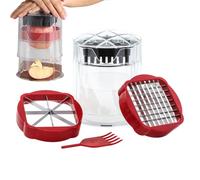 French Fry Slicer - Kitchen Fruit Chip Slicer for Fruits | Use Potato Fried Slicer, Manual Hand Press for Onion, Vegetables, Fruits | Potato Cutters for