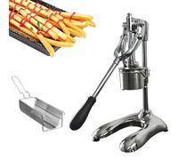 French Fry Squeezer, 12-Hole Potato Slicer, Manual Vegetable Chopper for Cutting Long French Fries, Suitable for Home Cooking