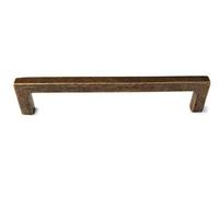 French Furniture Fittings Deep Antique Brass Finish Kitchen Cabinet D Pull Handles - Set of 6 Cupboard Drawer Bow Boss Handles, 128mm, 160mm or 192mm, Contemporary Ergonomic Design (128mm)