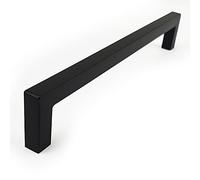 French Furniture Fittings Matt Black Kitchen Cabinet Handles - Set of 6, pulls for Cupboard Doors and Drawers - All Screws Included