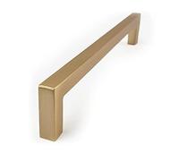 French Furniture Fittings Matt Brushed Brass Finish Kitchen Cabinet D Pull Handles - Set of 6, Cupboard Drawer Bedroom Furniture Bow boss Handles Available in 128mm or 160mm (160mm Between fixings)