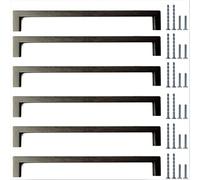 French Furniture Fittings Set of 6 Antique Pewter Finish Kitchen Cabinet D Pull Handles for Cupboard, Doors and Drawers, bar, Grey