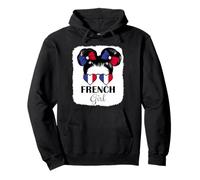 French Girl France Flag Roots Pride Heritage Pullover Hoodie