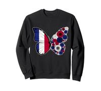 French Girls Roots France Flag Pride Heritage Butterfly Sweatshirt