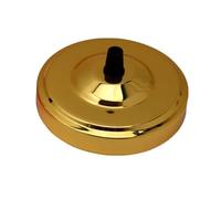 French Gold 108mm Ceiling Light Fitting Plate for Vintage Pendent Lights 108mm Single Point Metal Canopy Cover Antique Side Fitting Ceiling Rose with Accessories for Home Hanging Ceiling Wall Lamp