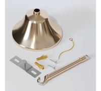 French Gold Ceiling Rose 100mm Metal Cable Cover 70mm Deep Round Pendant Light Fitting for Industrial Loft Modern Ceiling Lights E27 Compatible for Home Kitchen Bedroom Hallway Commercial Lighting