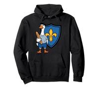 French Goose Beret Baguette Fleur-de-lis Paris France Pullover Hoodie