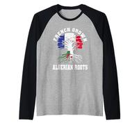 French Grown Algerian Roots France Algeria Heritage Raglan Baseball Tee