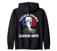 French Grown Algerian Roots France Algeria Heritage Zip Hoodie