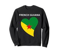 French Guiana Heart Flag Sweatshirt