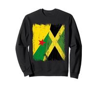 French Guiana Jamaica Half Flag French Guianese Jamaican Sweatshirt