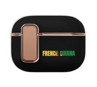 French Guiana Logo Hard Shell Case Skin Accessories Cover with Secure Lock Clip Compatible with AirPods Pro 2