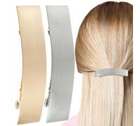French Hair Clip, French Clips for Thick Hair - Rectangular Barrettes Accessories | Rectangular Large Golden Silver Feather French Metal Hair Clips Barrettes Accessories for Women Girls