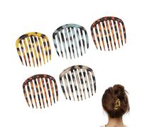 French Hair Comb,5 Pcs French Twist Comb Retro Celluloid Hair Comb 9 Teeth Non Slip Comb Clips French Clip for Hair Accessories Hair Styling Accessories for Women and Girls