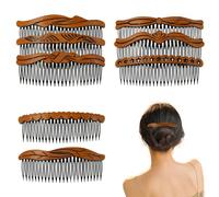 French Hair Comb - 8PCS Hair Slides for Women, French Comb, French Side Combs, Hair Comb Slides for Women, Hair Comb Slides for Women, Retro Plastic French Hair Slides for Bridal Weddings Party