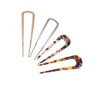French Hair Pin, 4 Pcs U Shaped Hair Pin, for Thick And All Hair Types, Sticks for Buns, Twist, Fork, Large Updo Hairpin for Women Girls All Hairstyle Decorative Accessories