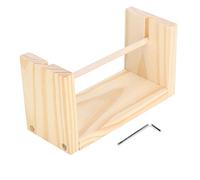 French Handcrafted Wooden Twine Holder, Thread Spool for Weaving Accessories, Holds 405m Hemp Rope with End Slot, Table - Mountable Spool Organizer for Crafters and