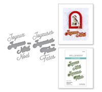 French Holiday Sentiments Etched Dies from The International Holiday Sentiments Collection