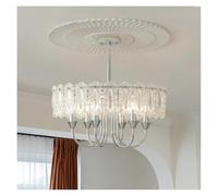 French Home Decoration Bedroom Chandelier Antique Style Crystal Light Luxury Living Room Dining Study(Warm White,6 Heads)